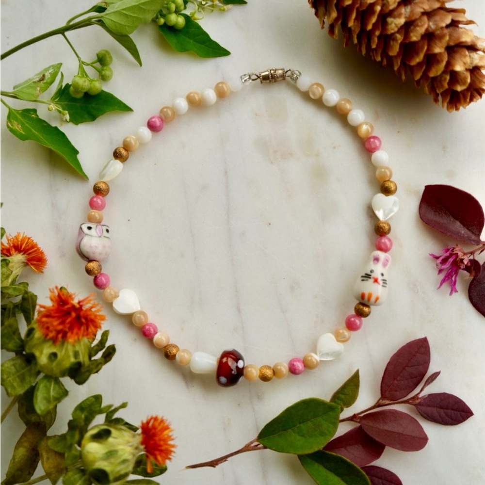 🍃Forest Day🍃New Hand Made Beads Necklace ✨Size for 3-9 years